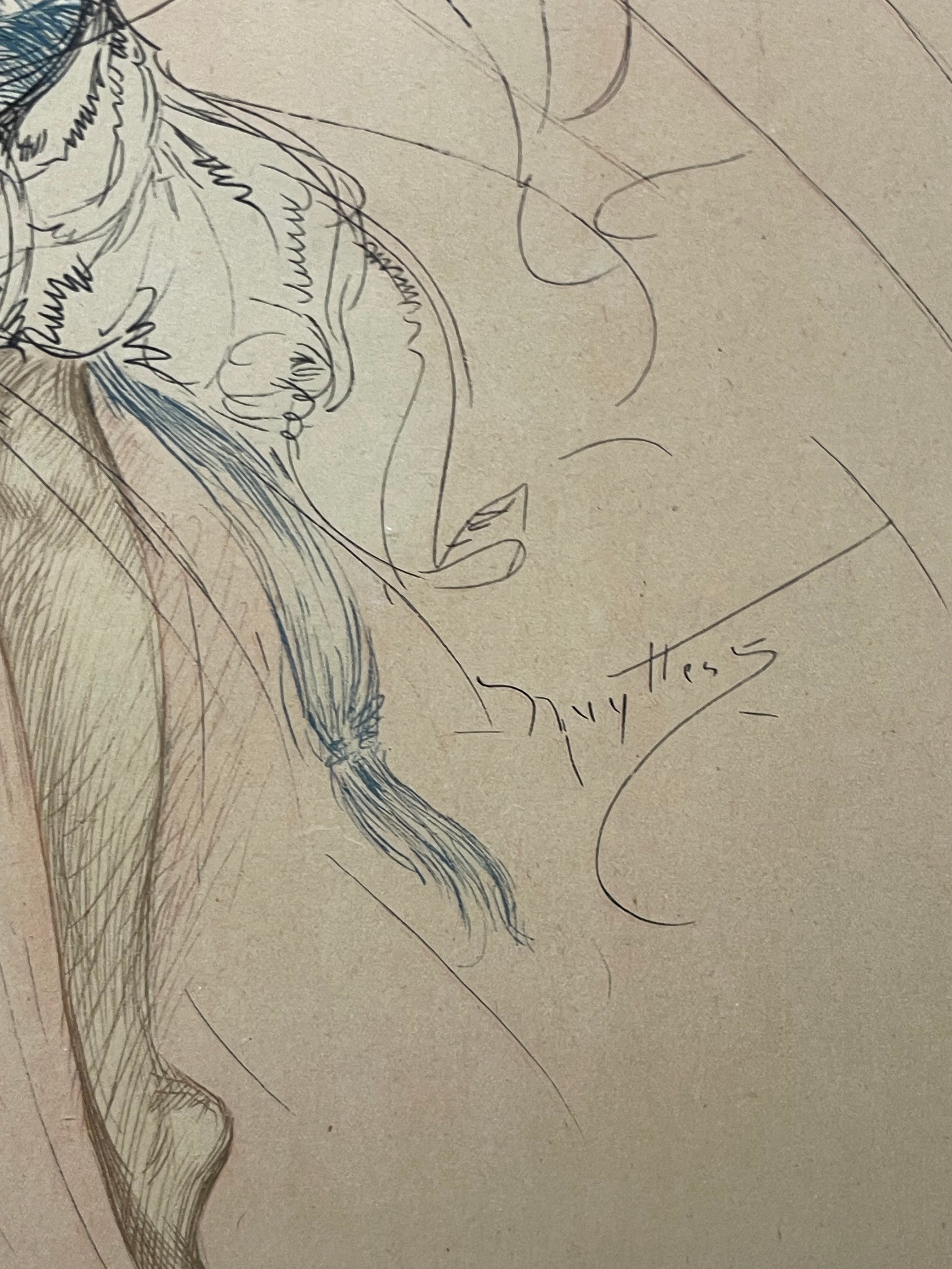 An Art Nouveau Print of a Dancing Woman