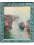 An Oil on Board Painting of the Sea