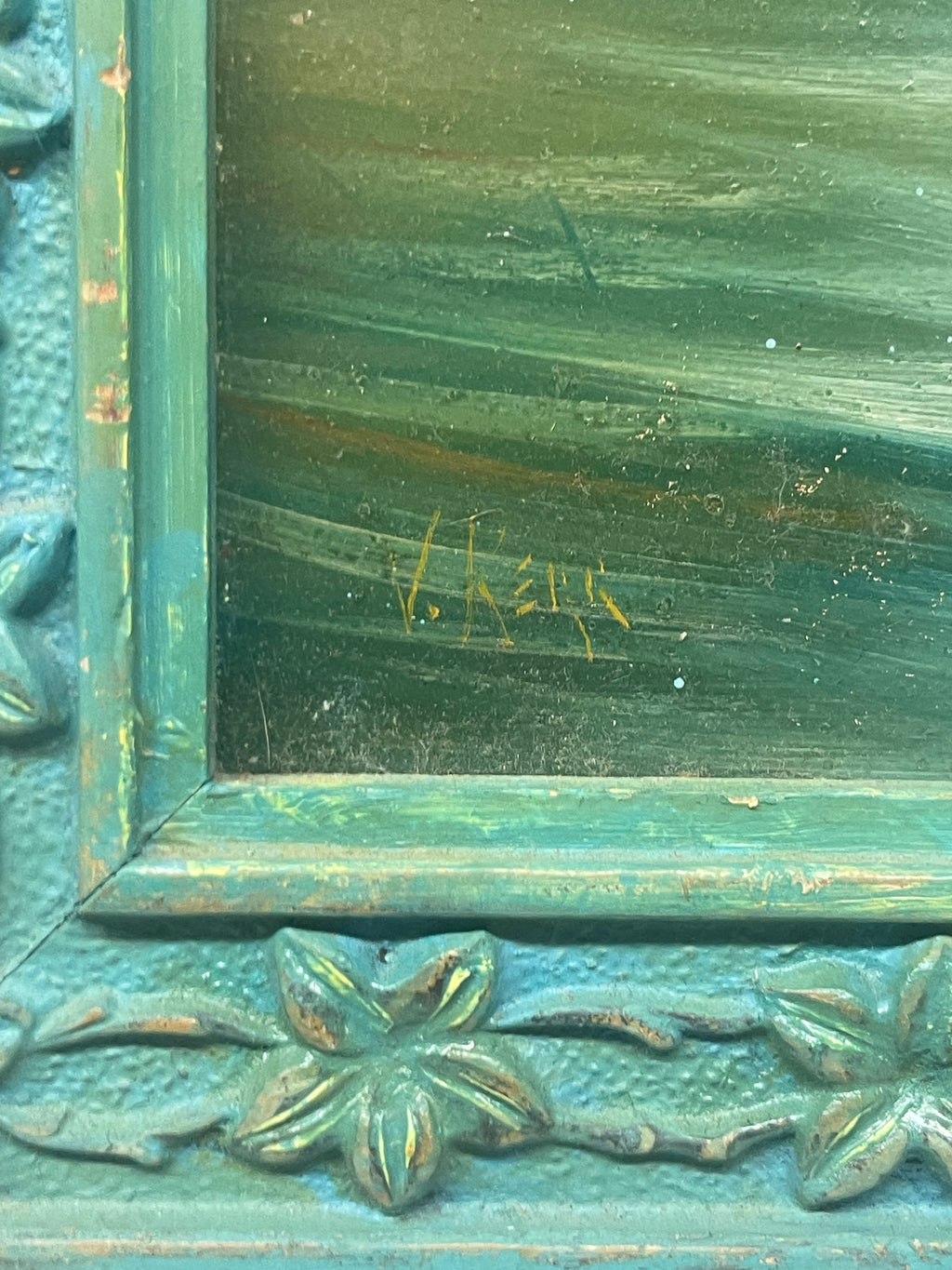 An Oil on Board Painting of the Sea