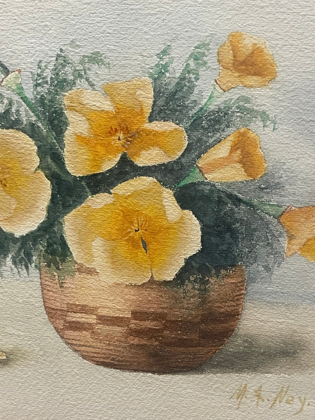 Watercolor on Paper Still-Life Painting