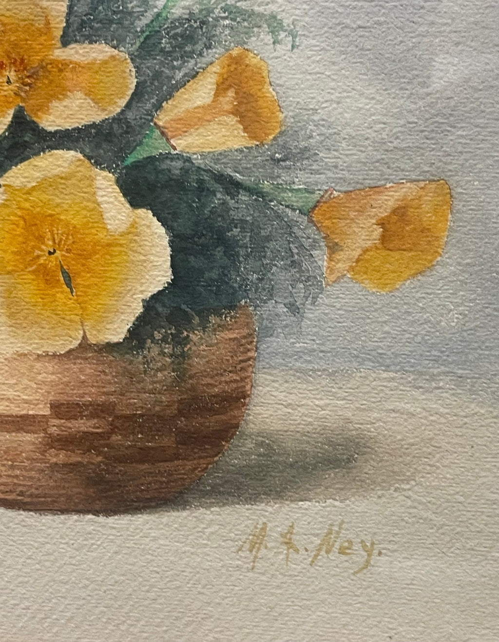 Watercolor on Paper Still-Life Painting