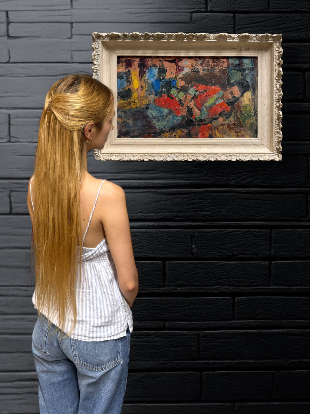 An Impressionist Oil On Canvas Of A Sleeping Beauty