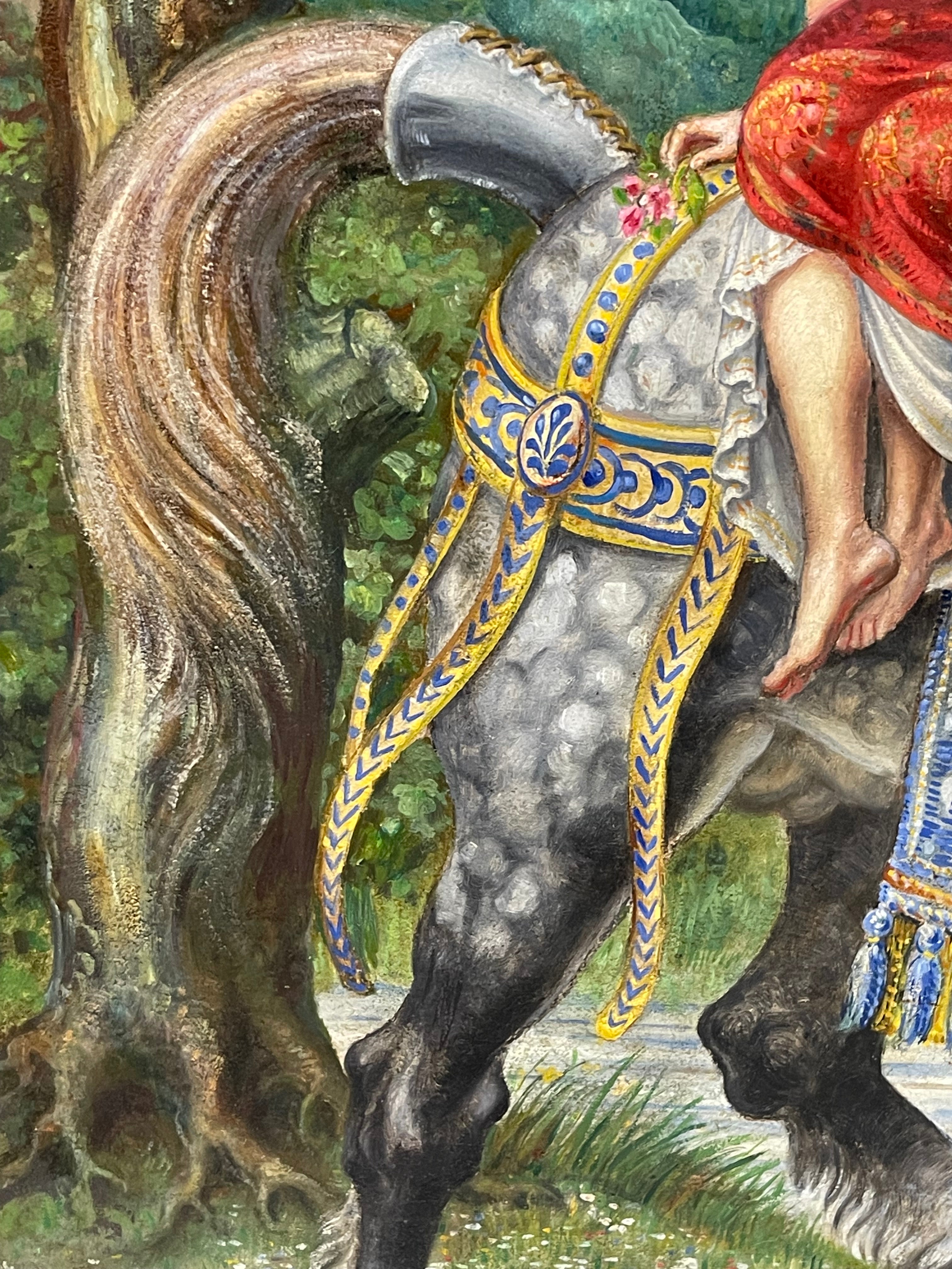 A 20th Century Palatial Fairytale Painting By Gabrielle Debillemont Chardon