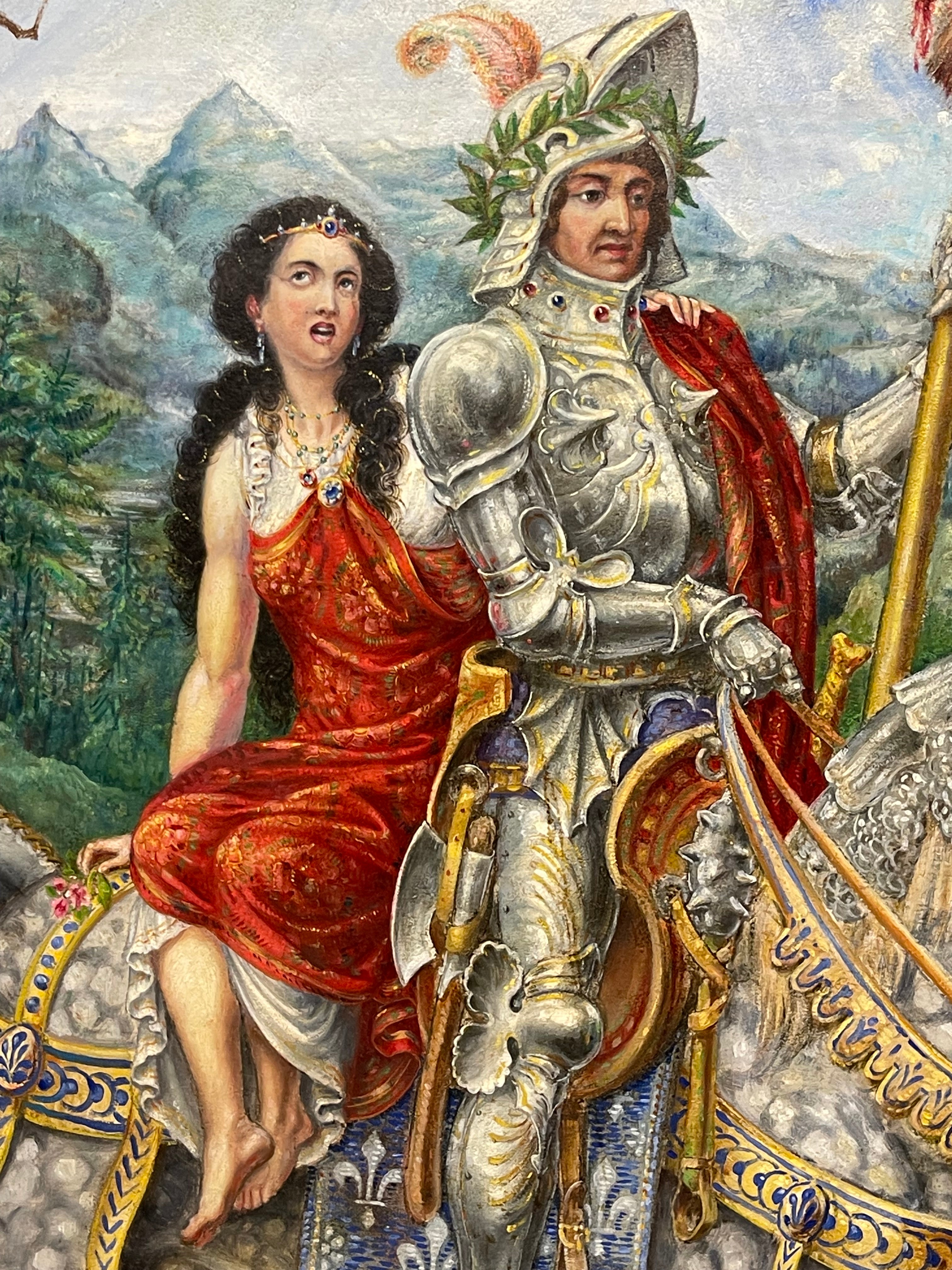 A 20th Century Palatial Fairytale Painting By Gabrielle Debillemont Chardon