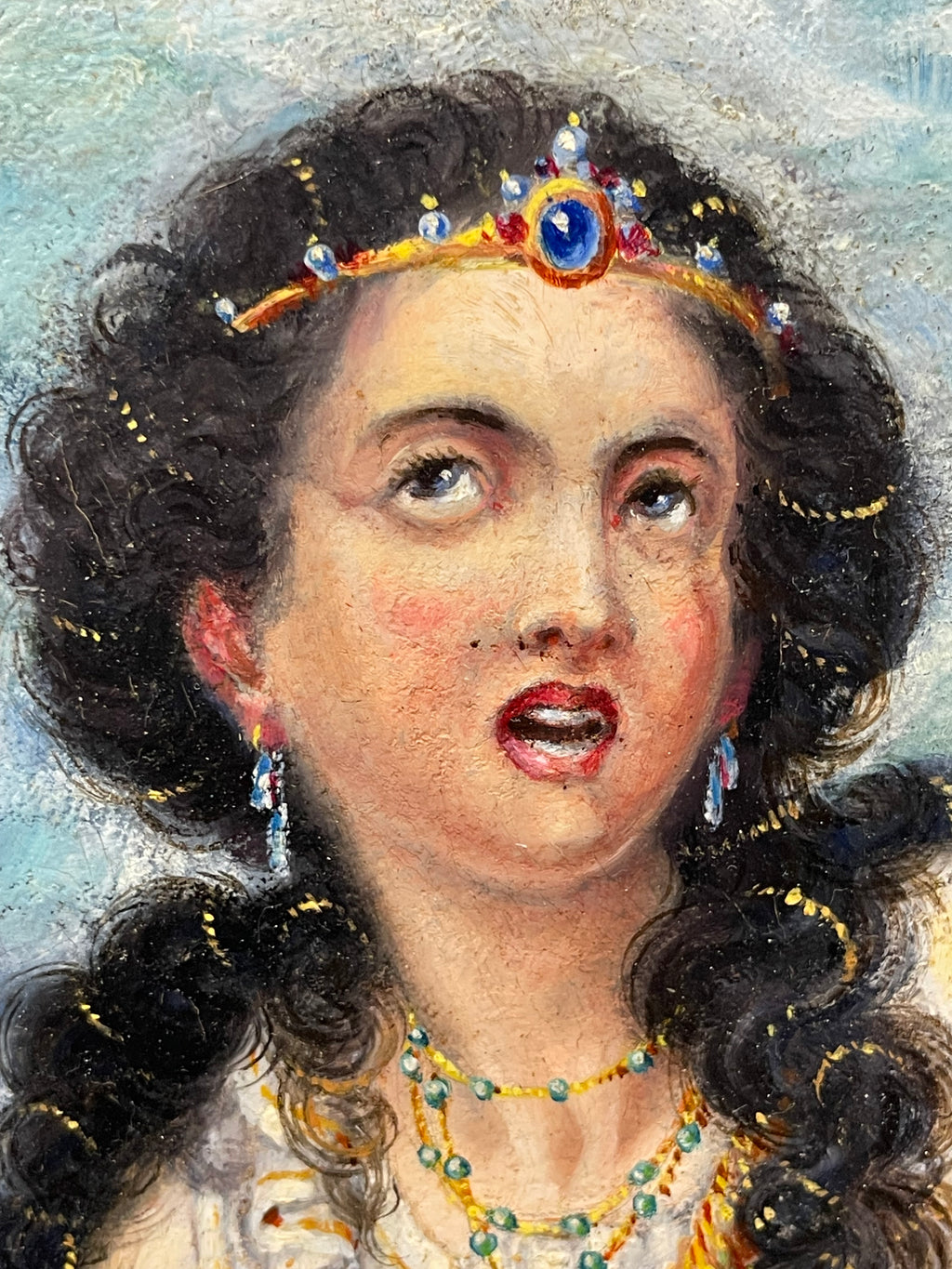 A 20th Century Palatial Fairytale Painting By Gabrielle Debillemont Chardon