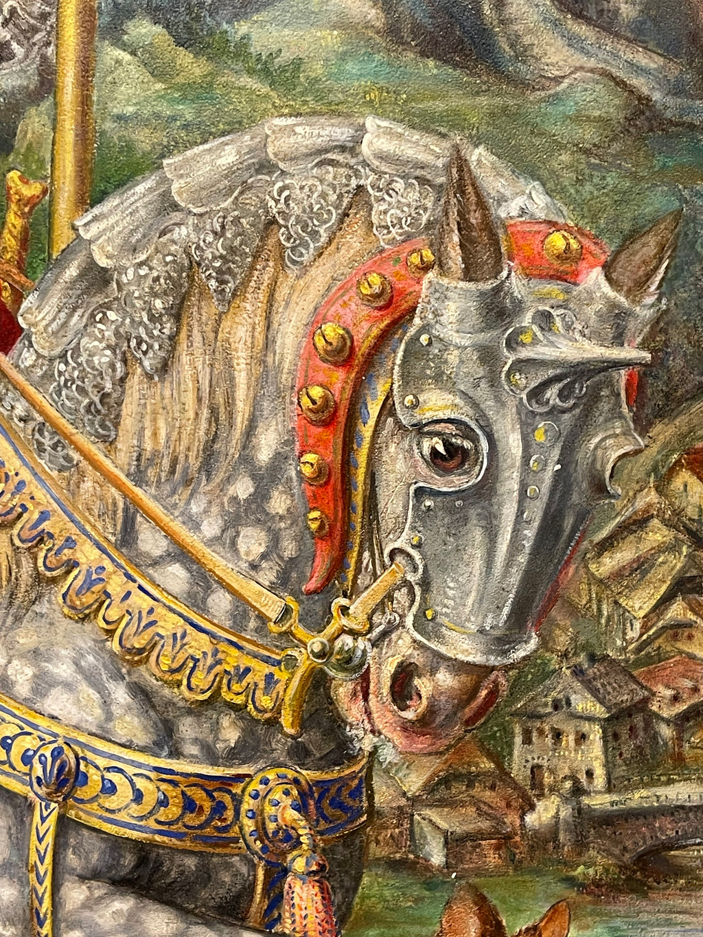 A 20th Century Palatial Fairytale Painting By Gabrielle Debillemont Chardon