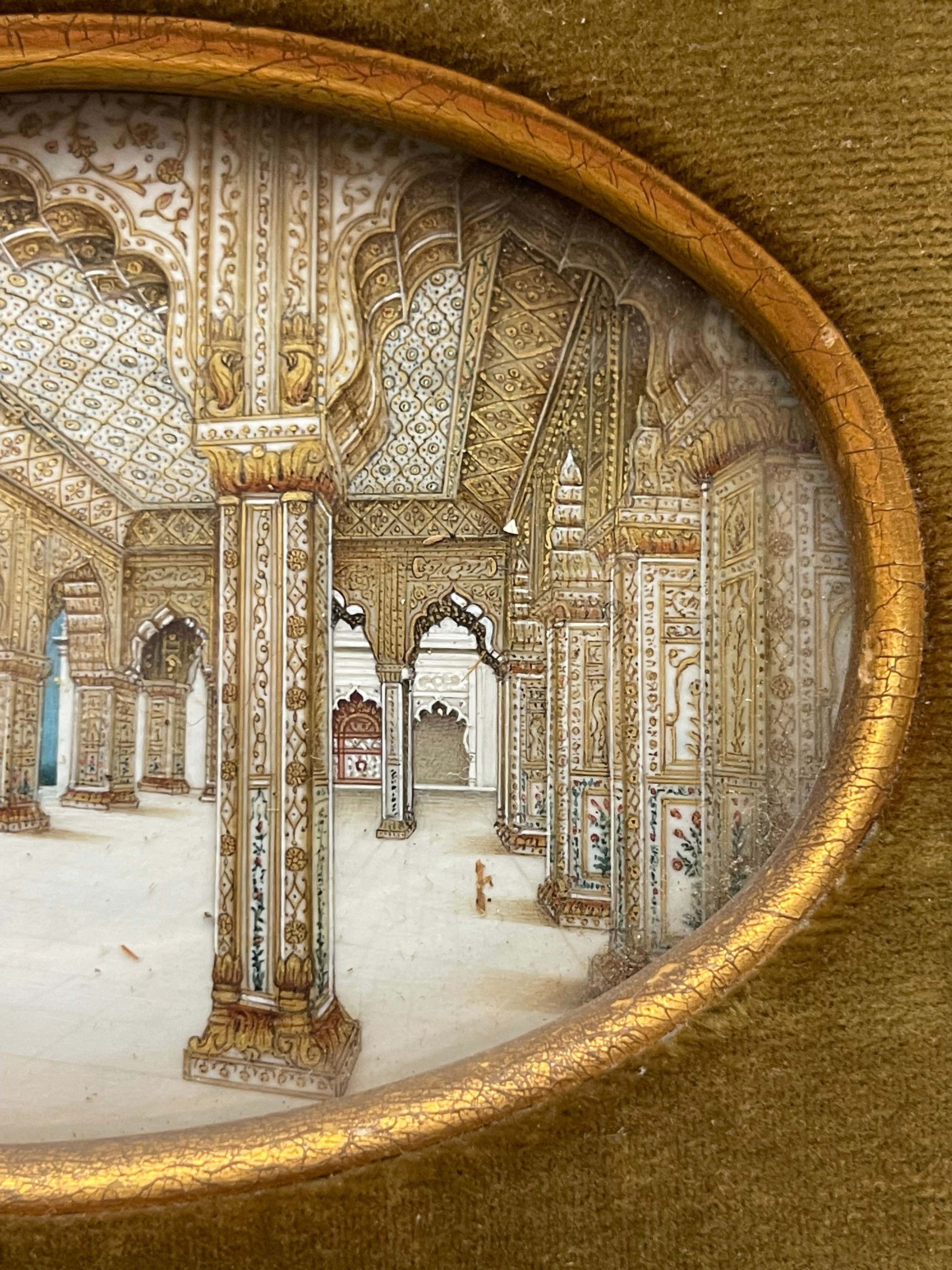 19th Century Framed Indian Painting of the Diwan-i-Khas