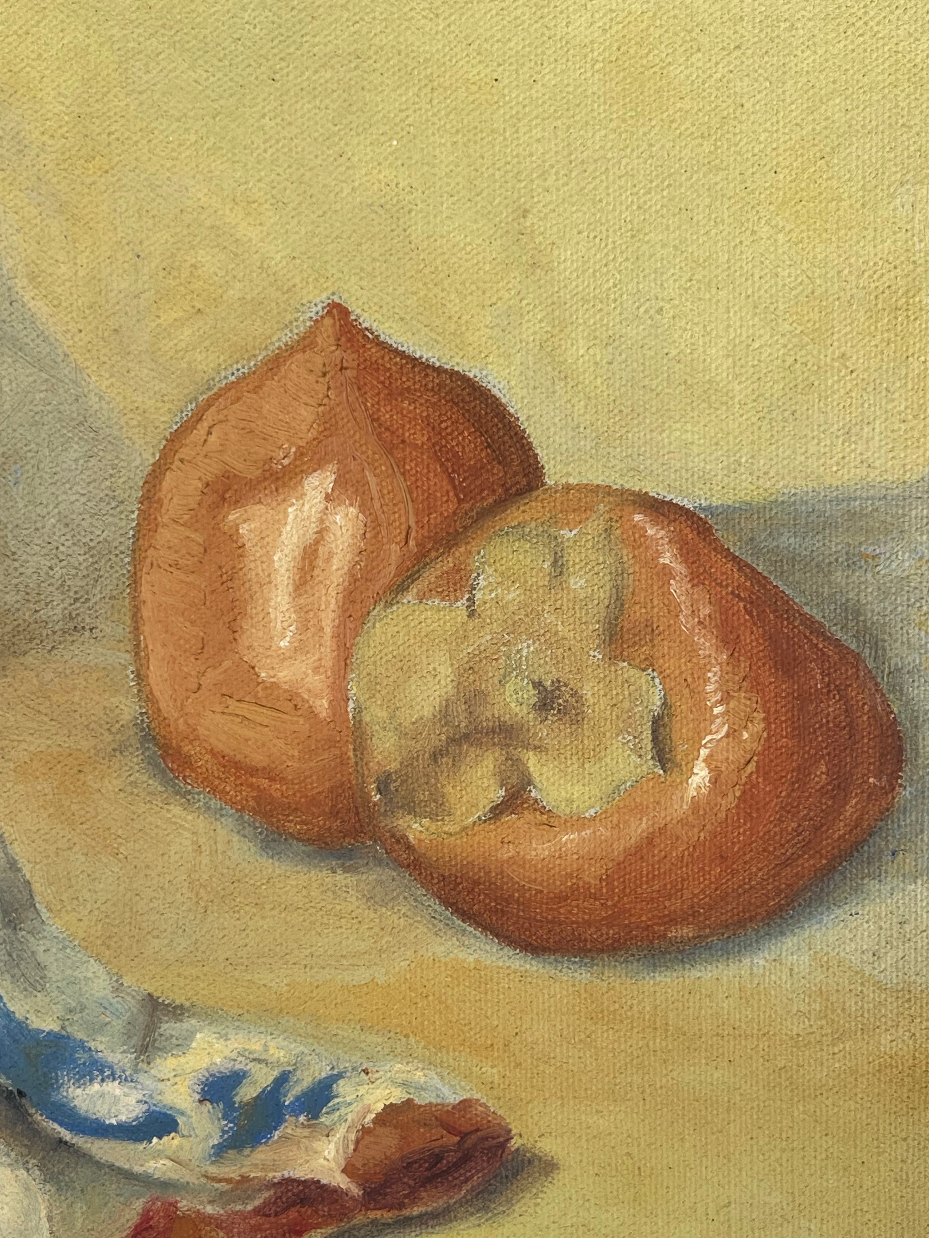 A French Oil On Canvas Japanese Style Painting of A Doll