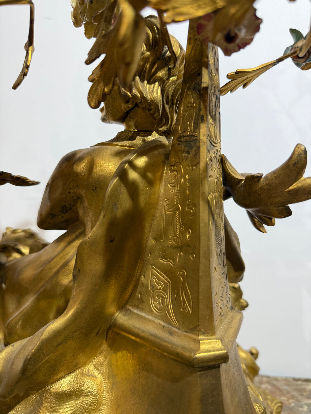 A Magnificent Chinoiserie Gilt Bronze & Porcelain Mantel Clock By Barancourt
