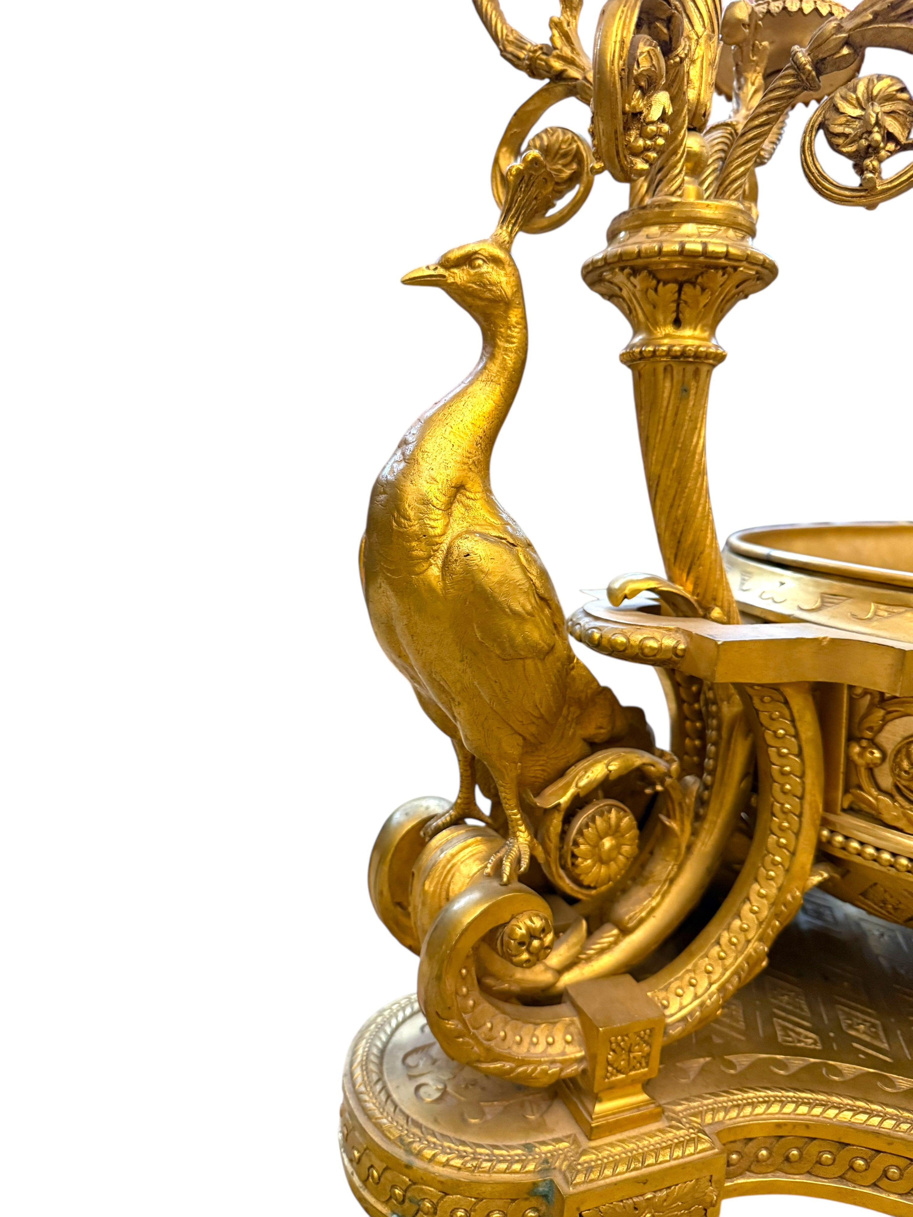 An Attractive & Massive 19th Century Gilt Bronze Centerpiece. France, 1880