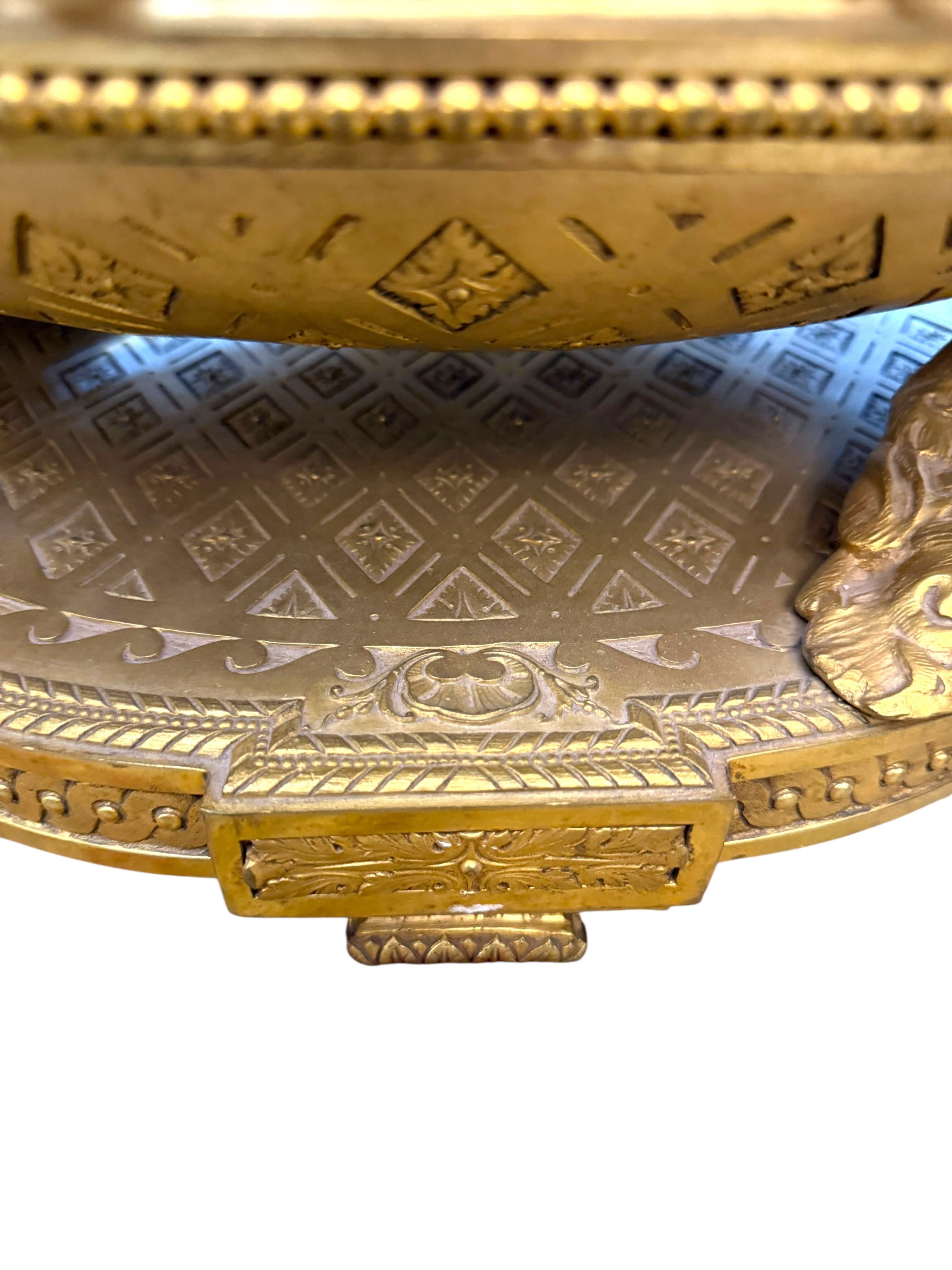 An Attractive & Massive 19th Century Gilt Bronze Centerpiece. France, 1880