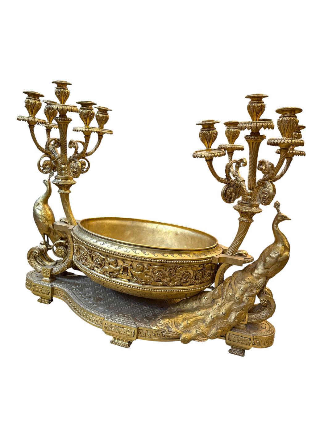 An Attractive & Massive 19th Century Gilt Bronze Centerpiece. France, 1880
