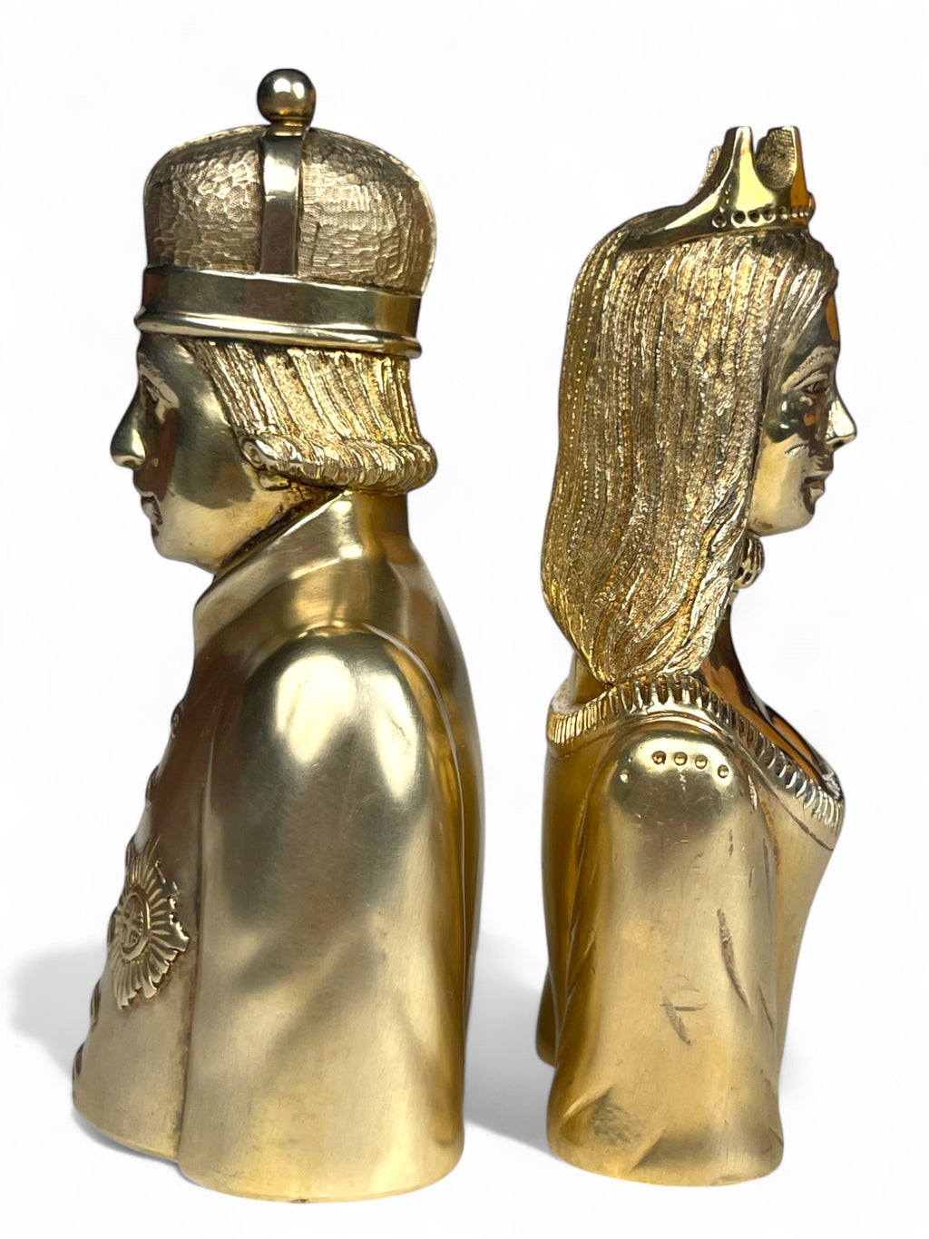 A Set Of English 925 Gilded silver Chess Set