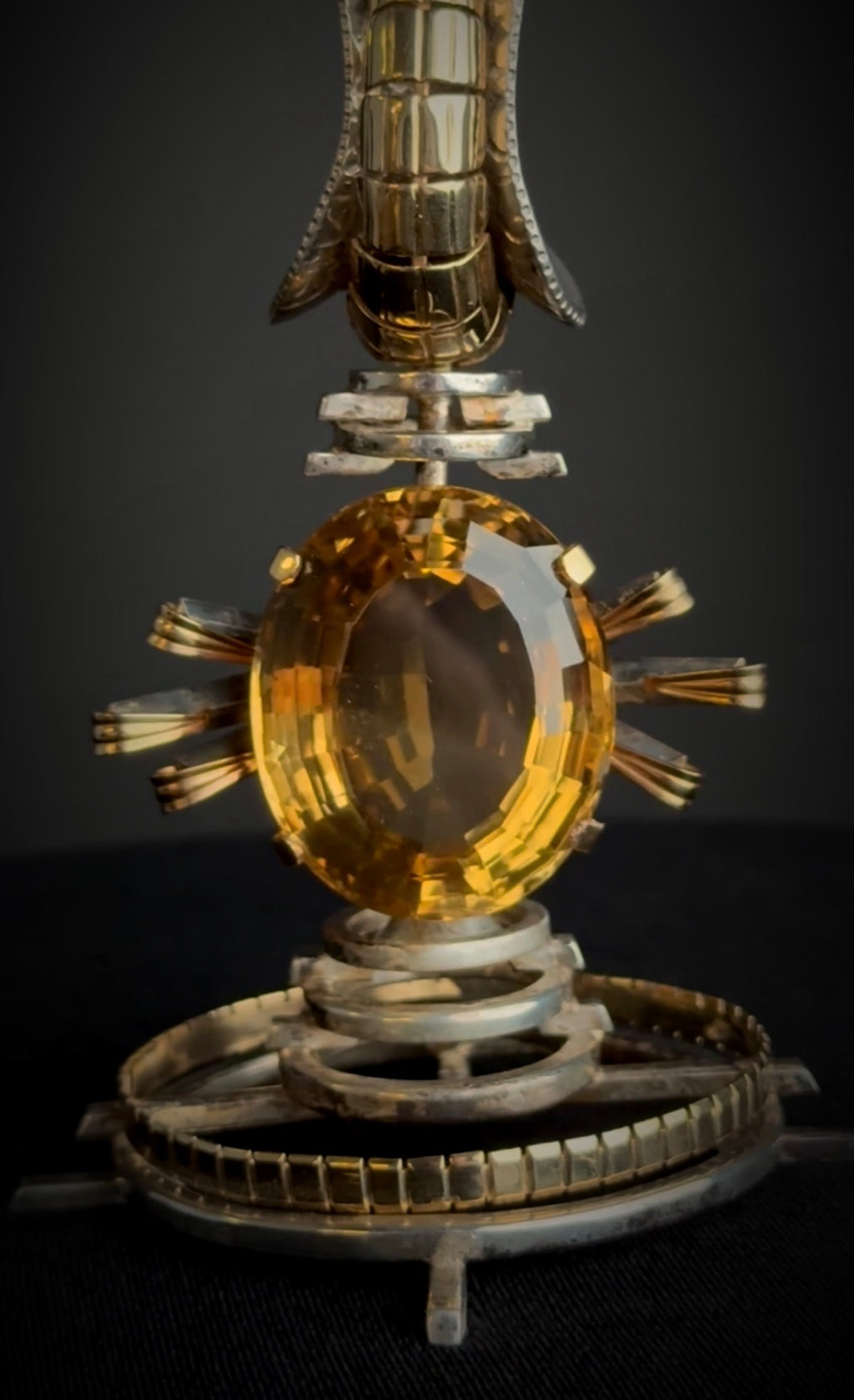 A Cartier Gold, Silver, Ruby & Citrine Serpend Sculpture Design Attr. To Dali