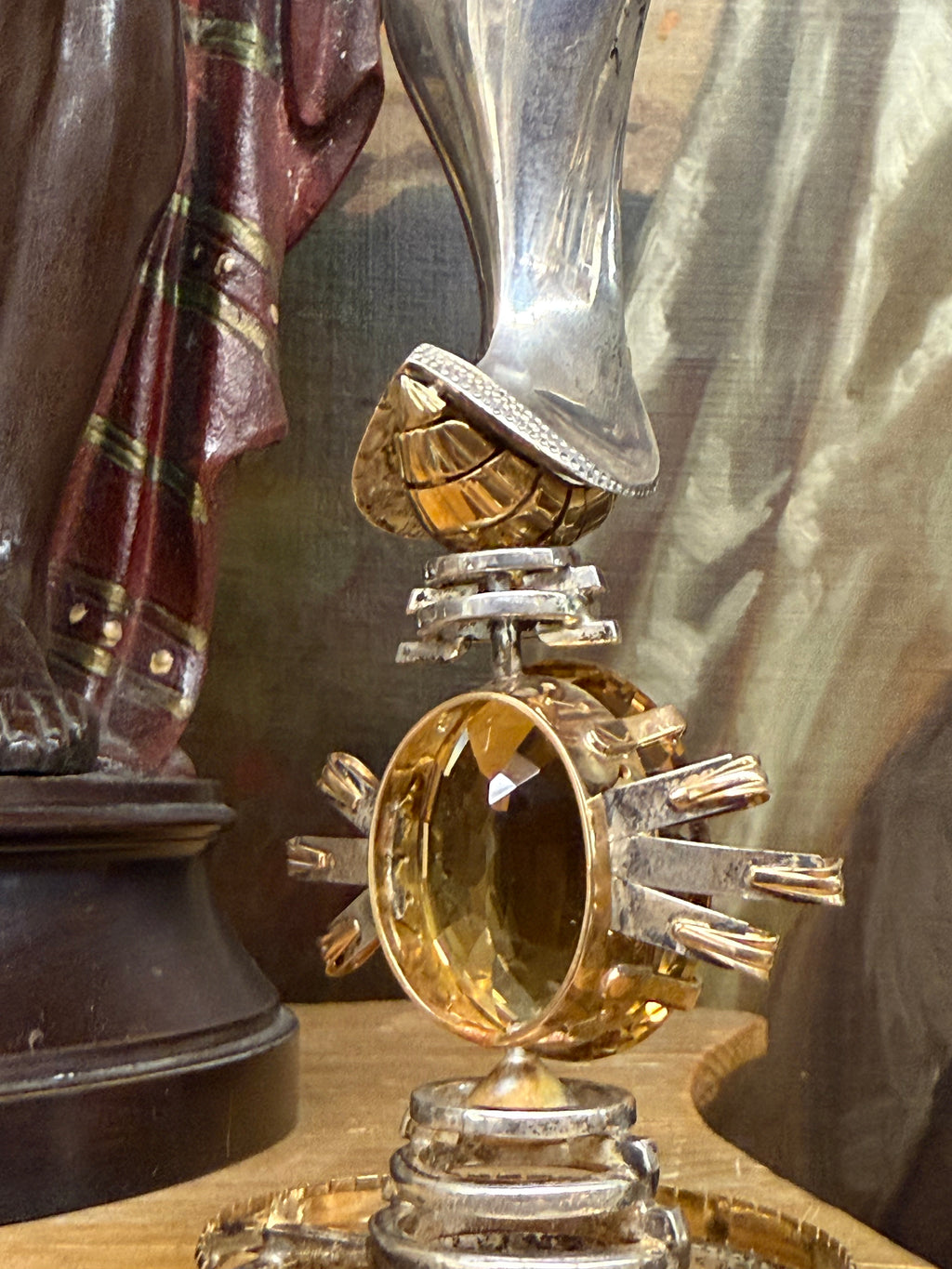 A Cartier Gold, Silver, Ruby & Citrine Serpend Sculpture Design Attr. To Dali