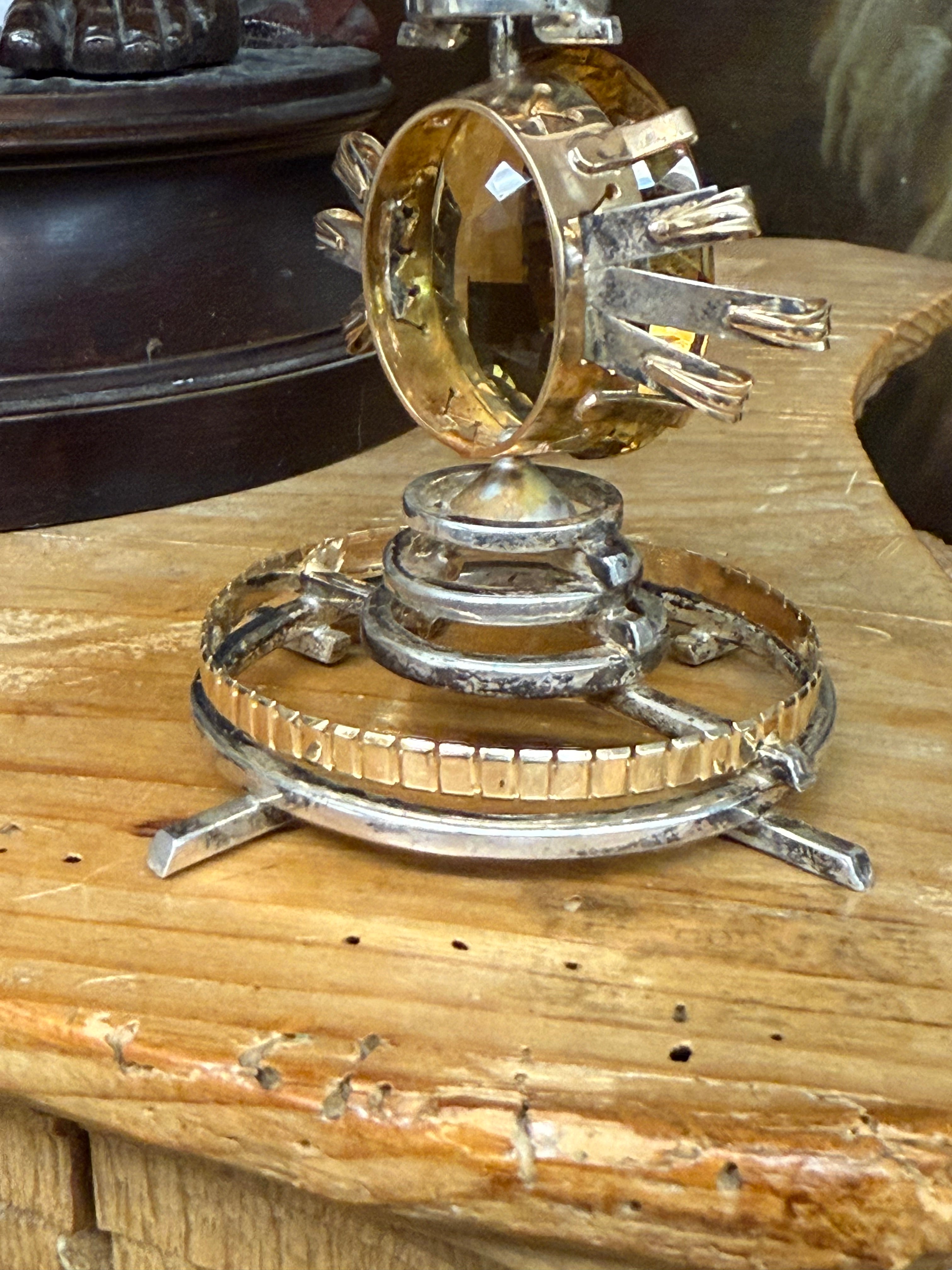 A Cartier Gold, Silver, Ruby & Citrine Serpend Sculpture Design Attr. To Dali