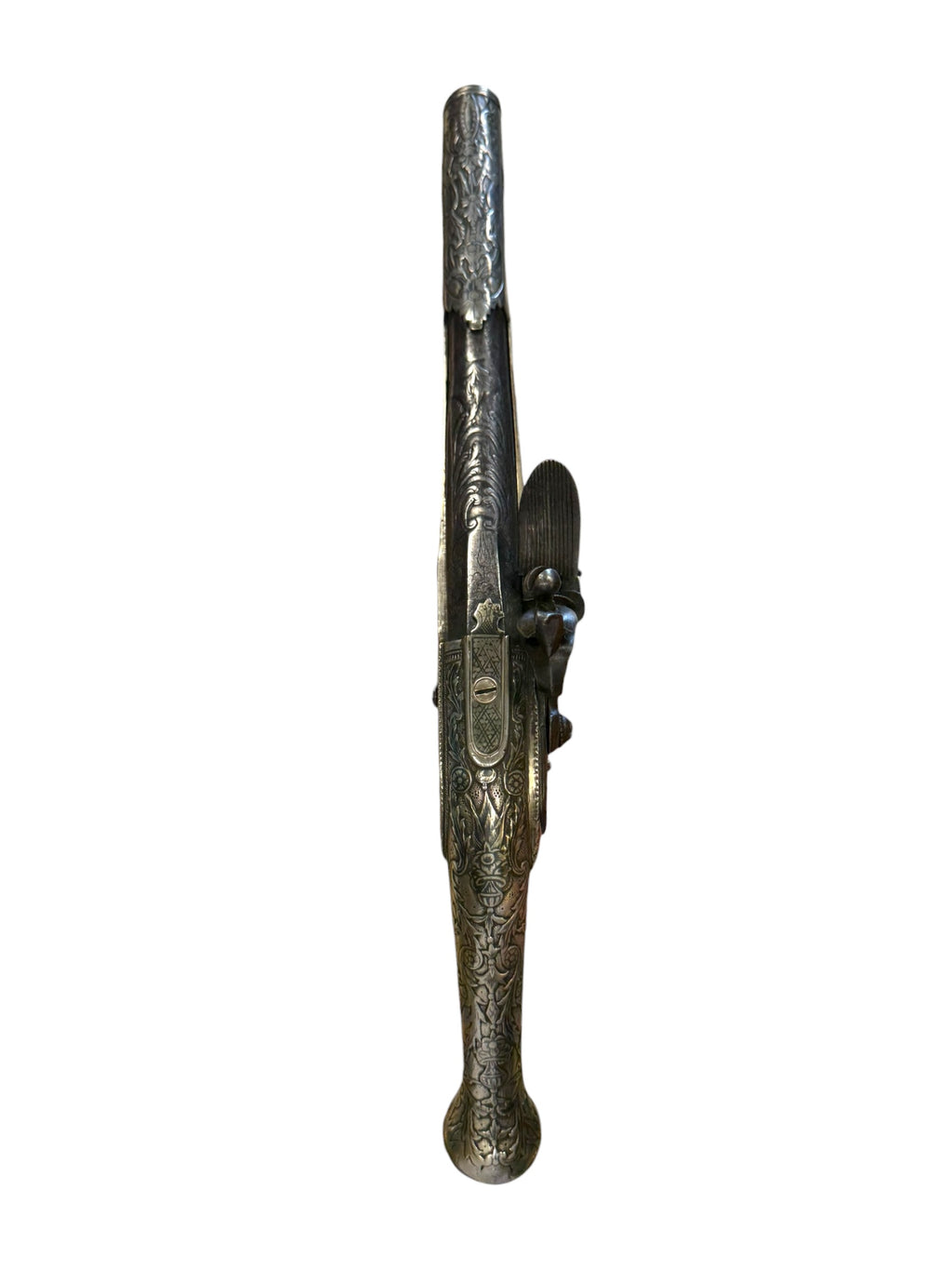 19th Century Neillo Enameled Silver Pistol, Turkey Circa 1820