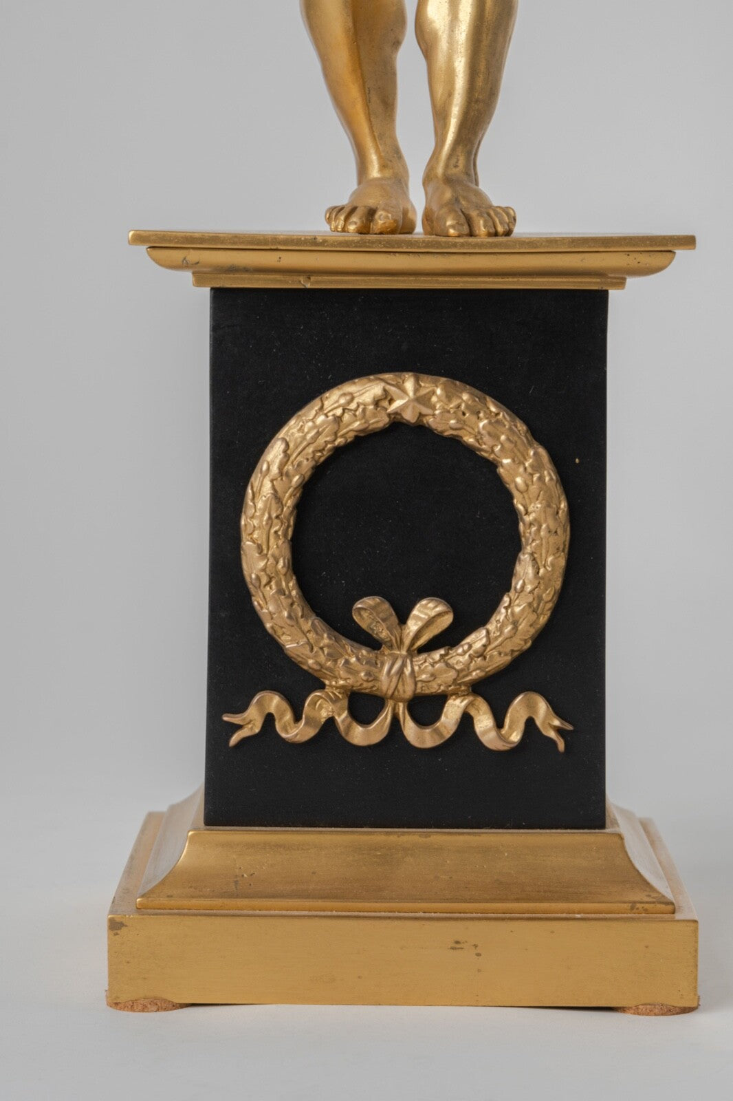 19th C French Garniture Set Of Three Spheres Mounted On Atlases