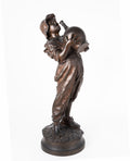 19th C. Italian Patinated Bronze Model of a Boy With a Wine Jug by C. Barbella
