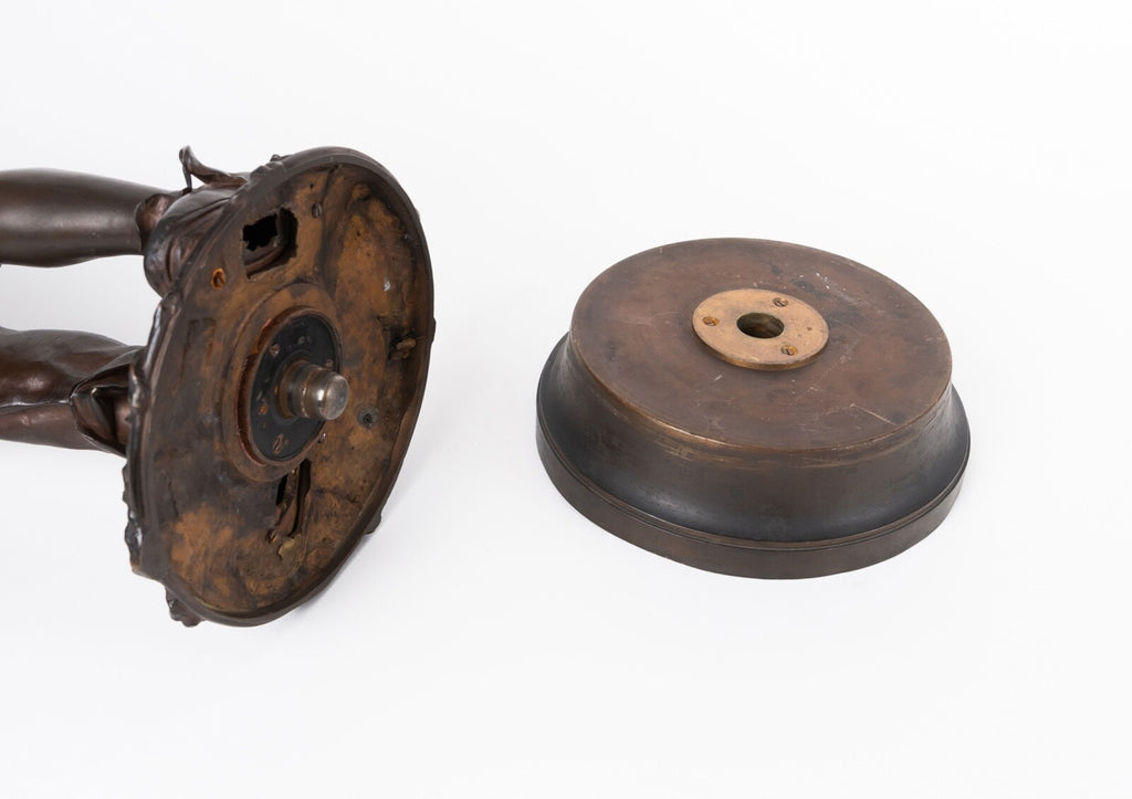 19th C. Italian Patinated Bronze Model of a Boy With a Wine Jug by C. Barbella