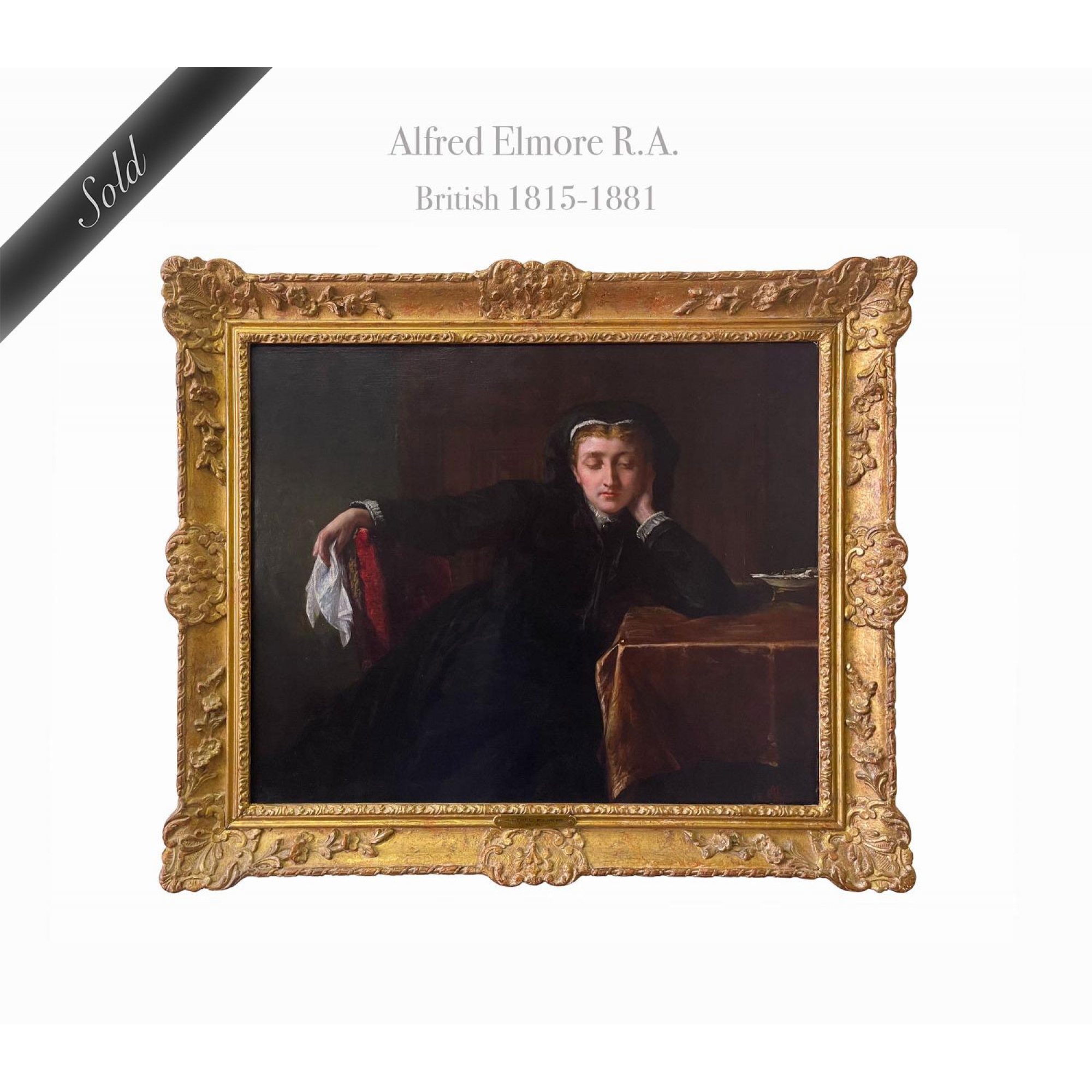 Alfred Elmore (British, 1815-1881) Contemplation