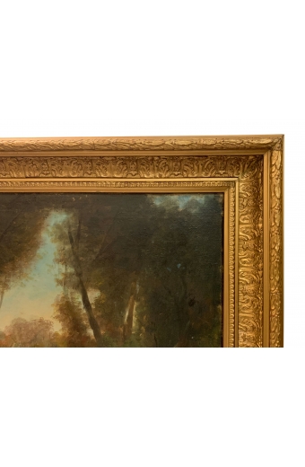19th C. French Oil on Canvas Painting By E. Ferrary