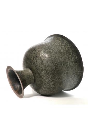 A Persian Safavid Silvered Copper Bowl / Centerpiece