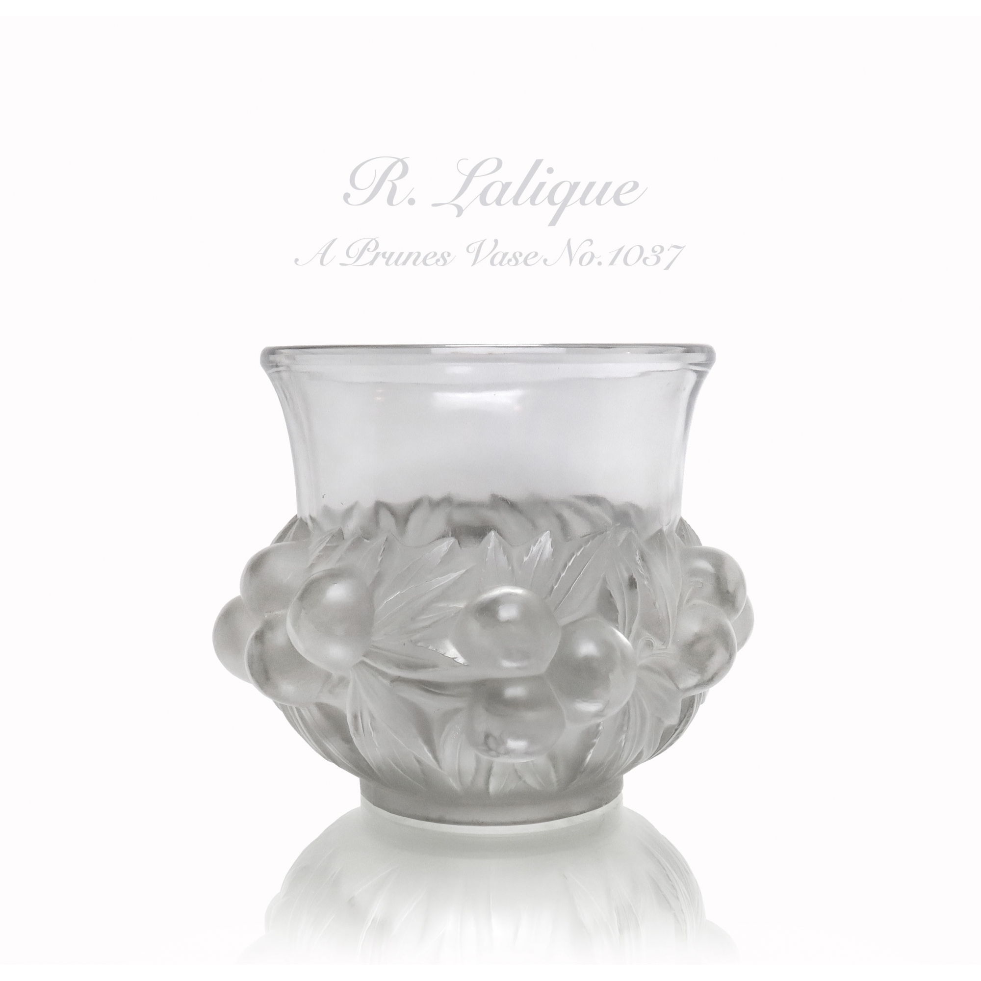 René Lalique, Prunes Vase, C. 1930