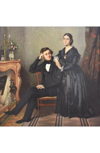 19th C. French Oil On Canvas Painting By Antoine Gibert, 1806 - 1875