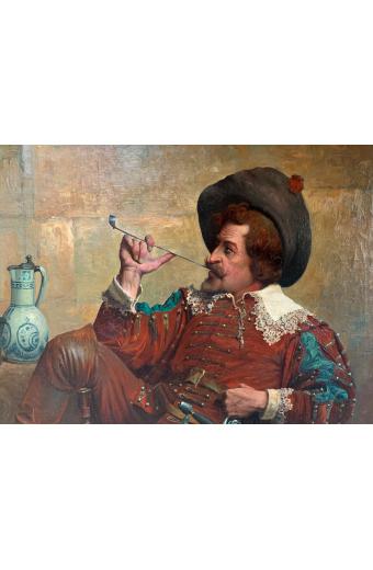 19th C. French Oil On Canvas Framed Painting By G. Georges