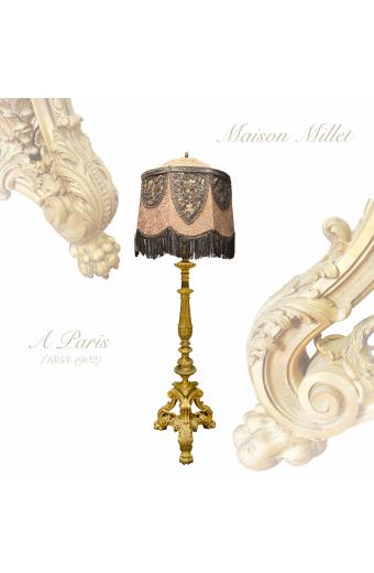 Maison Millet (1853-1902) Ormolu Bronze Floor Lamp